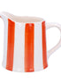 Orange Stripe Stoneware Jug