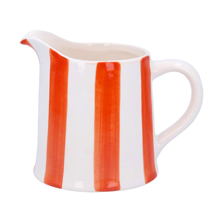 Orange Stripe Stoneware Jug