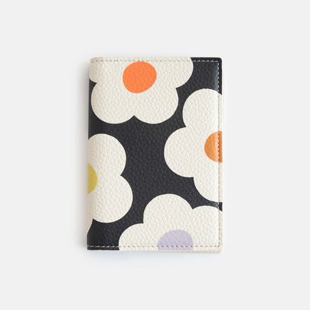 Multi Flower Charcoal Passport Holder