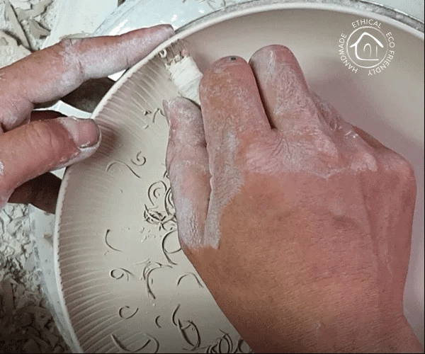 Indigo Drop Serving Bowl - Large