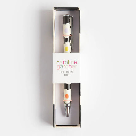 Multi Flower Charcoal Boxed Pen