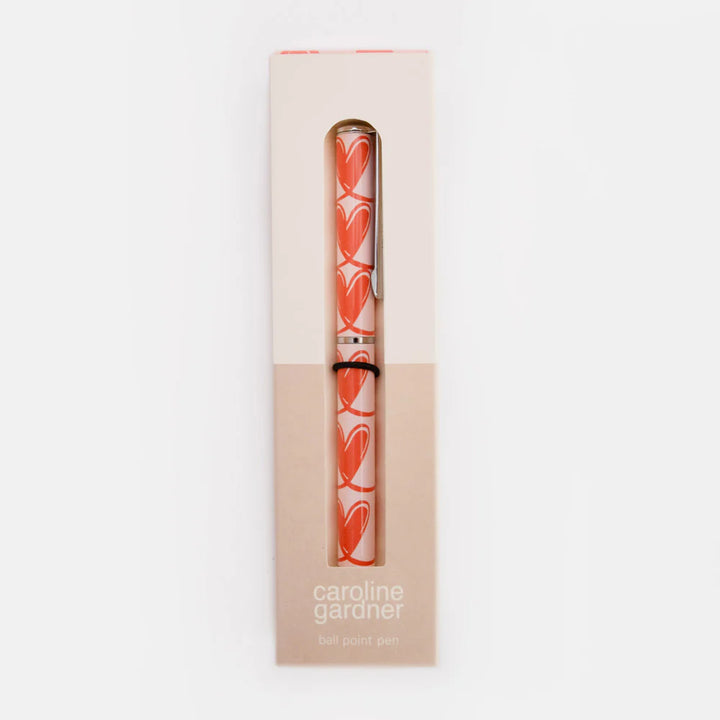 Pink Linked Hearts Boxed Pen