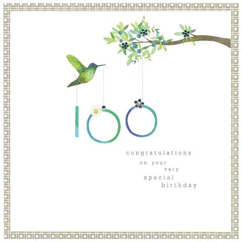 100th Congratulations Birthday Card