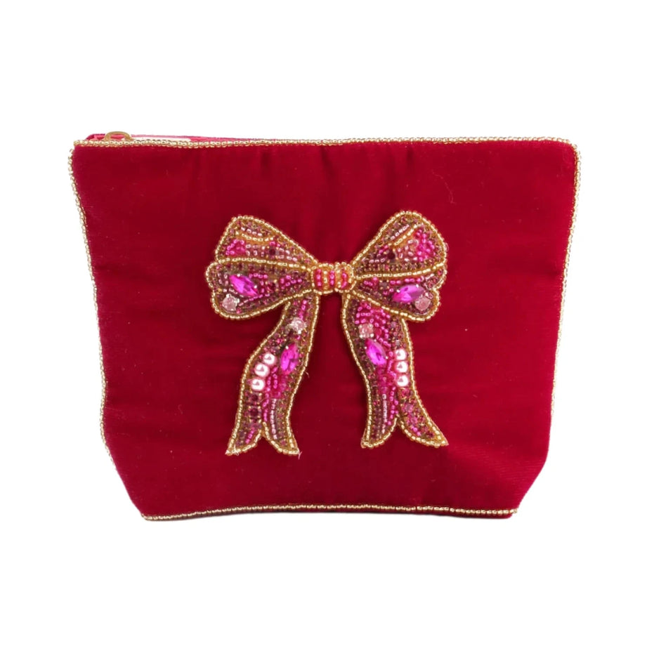 Pink Bow Small Pouch