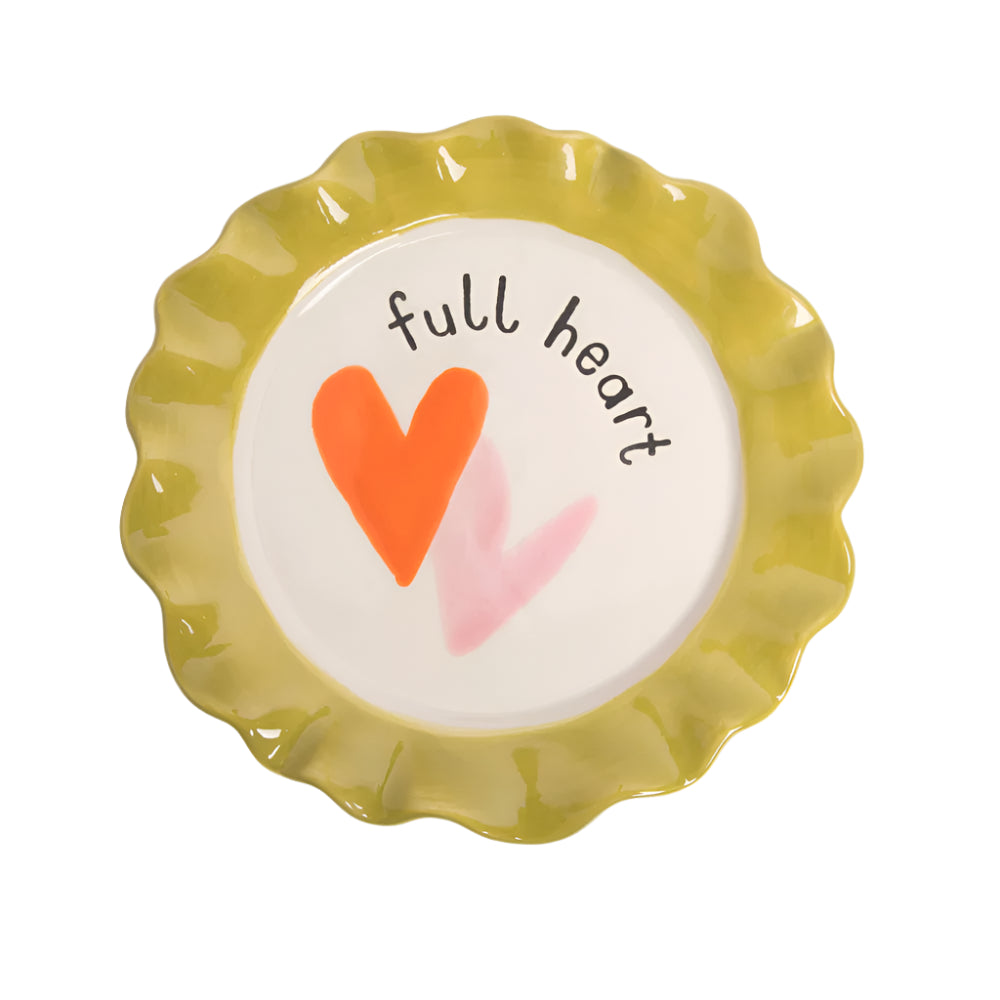 Full Heart Layered Hearts Ceramic Plate