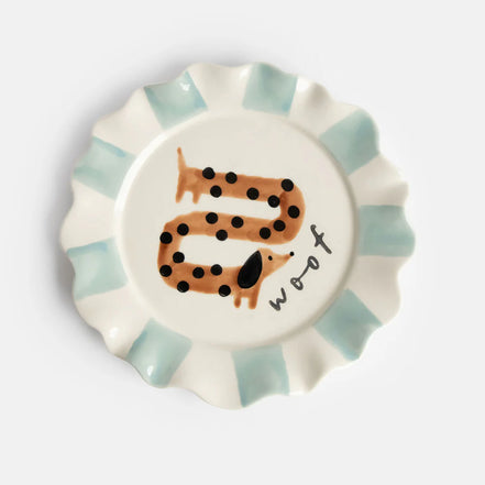 Woof Sausage Dog Plate