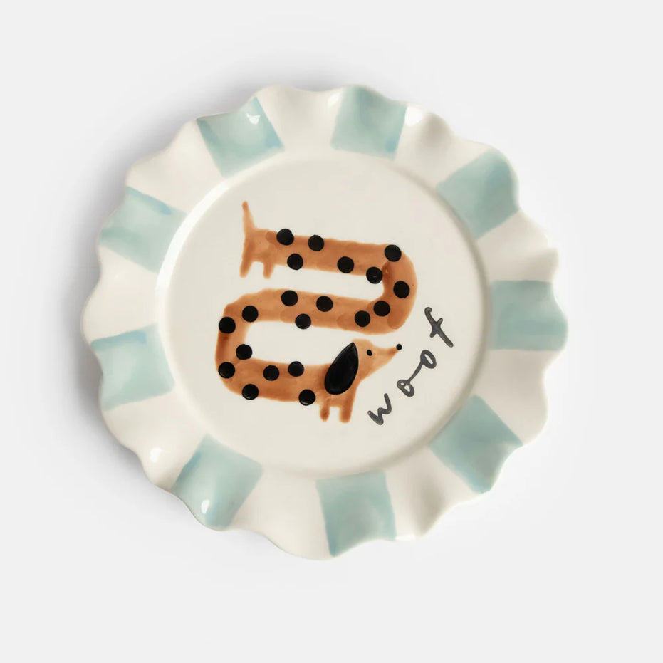Woof Sausage Dog Plate