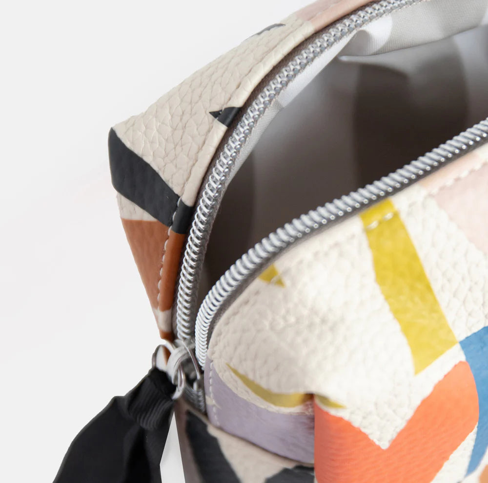 Multi Checkmate Heart Mini Cube Cosmetic Bag