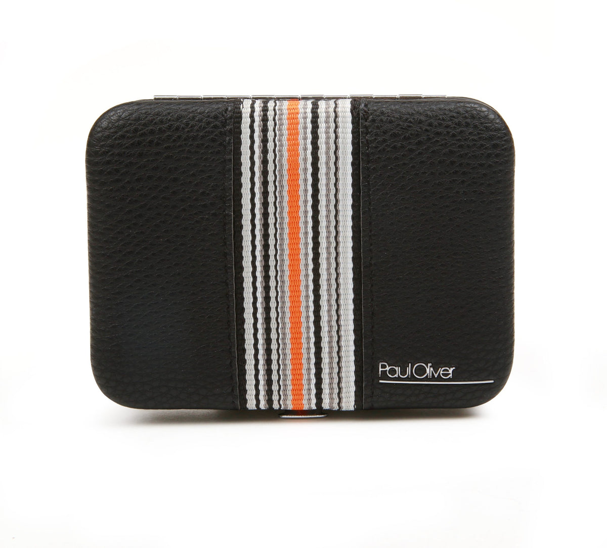 Paul Oliver 5pc Manicure Set with Orange/Black Stripe