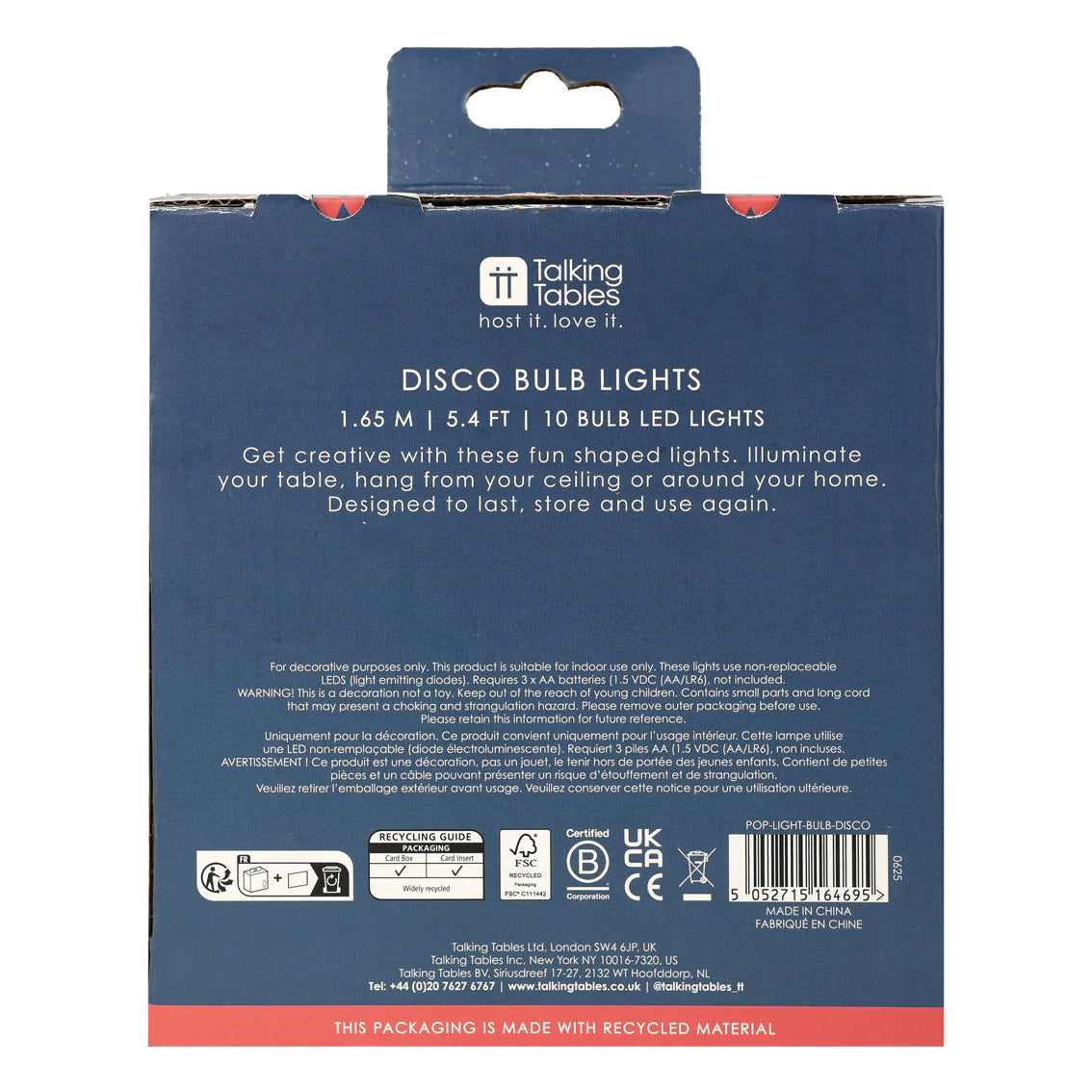 Retro Disco Bulb LED Lights - 1.65m