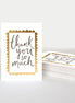 Thank You So Much Text In Gold Border Pack of 10