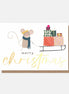 Merry Christmas Mouse With Sleigh Card - Pack of 10