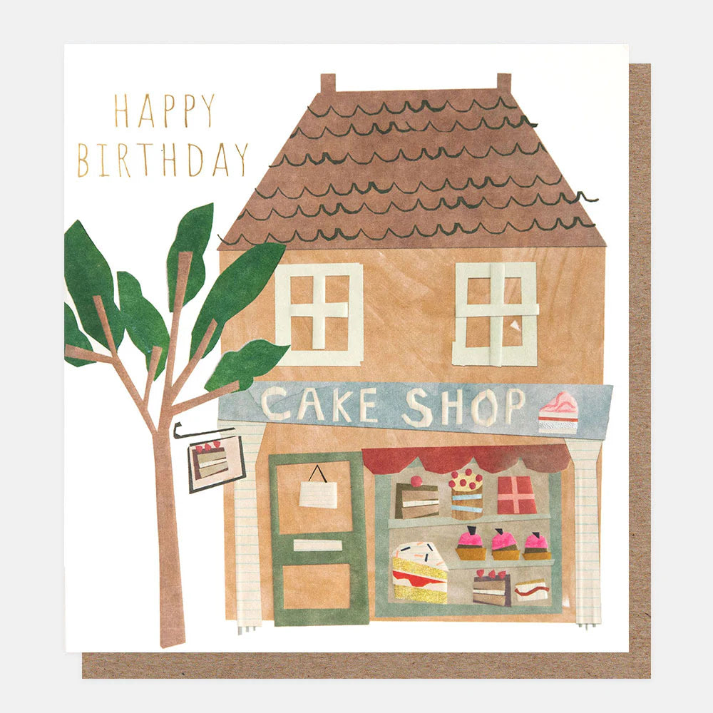 Happy Birthday Collage Cake Card