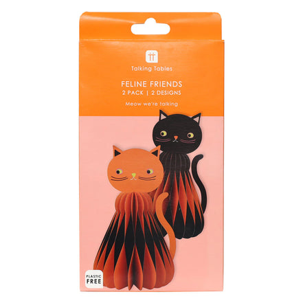 Pumpkin Brights Card Honeycomb Cat Decorations