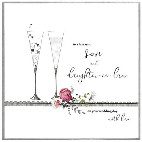 To a Wonderful Son and Daughter in Law Wedding Card