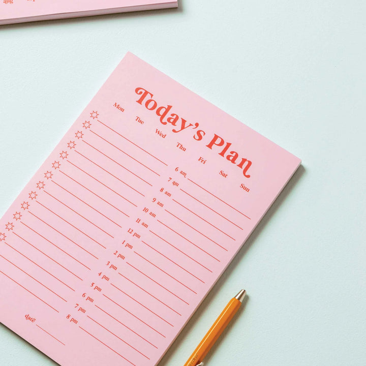 Daily Planner Pad A5 | Pink &amp; Red