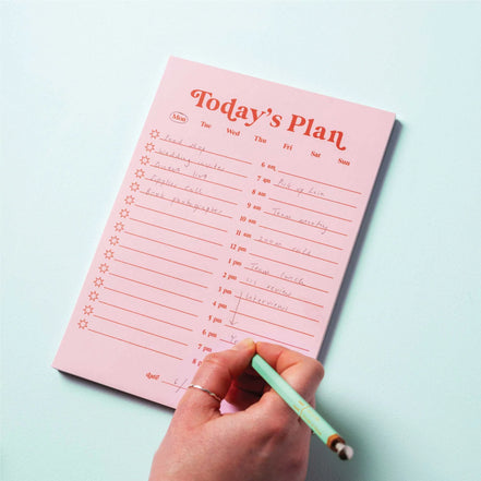 Daily Planner Pad A5 | Pink & Red
