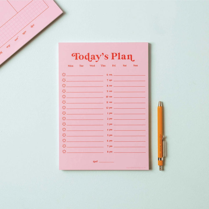 Daily Planner Pad A5 | Pink &amp; Red