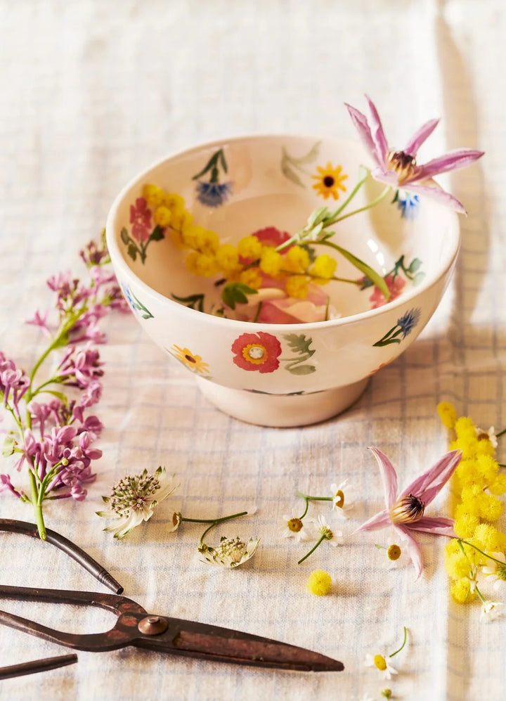 Poppies &amp; Pinks French Bowl