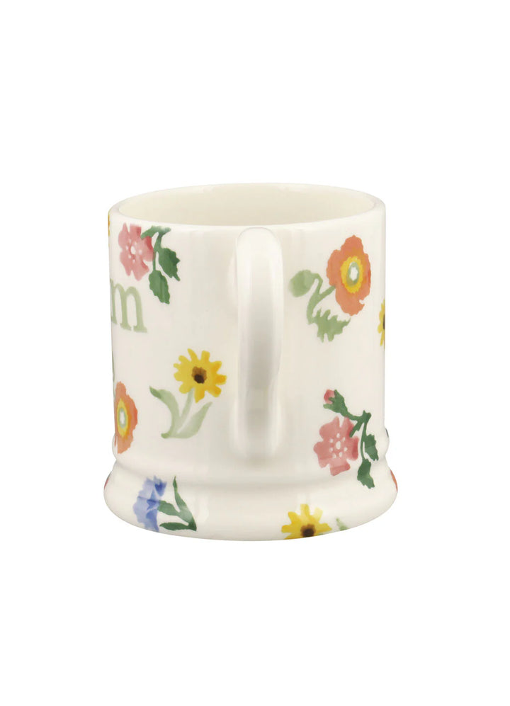 Poppies &amp; Pinks Mum 1/2 pint Mug