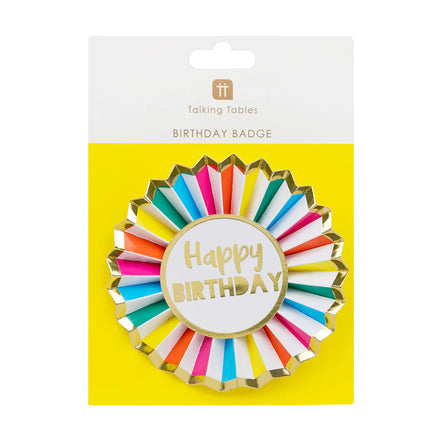 Rainbow Happy Birthday Paper Badge