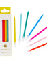 Rainbow Brights Birthday Candles, 10cm - 16 Pack