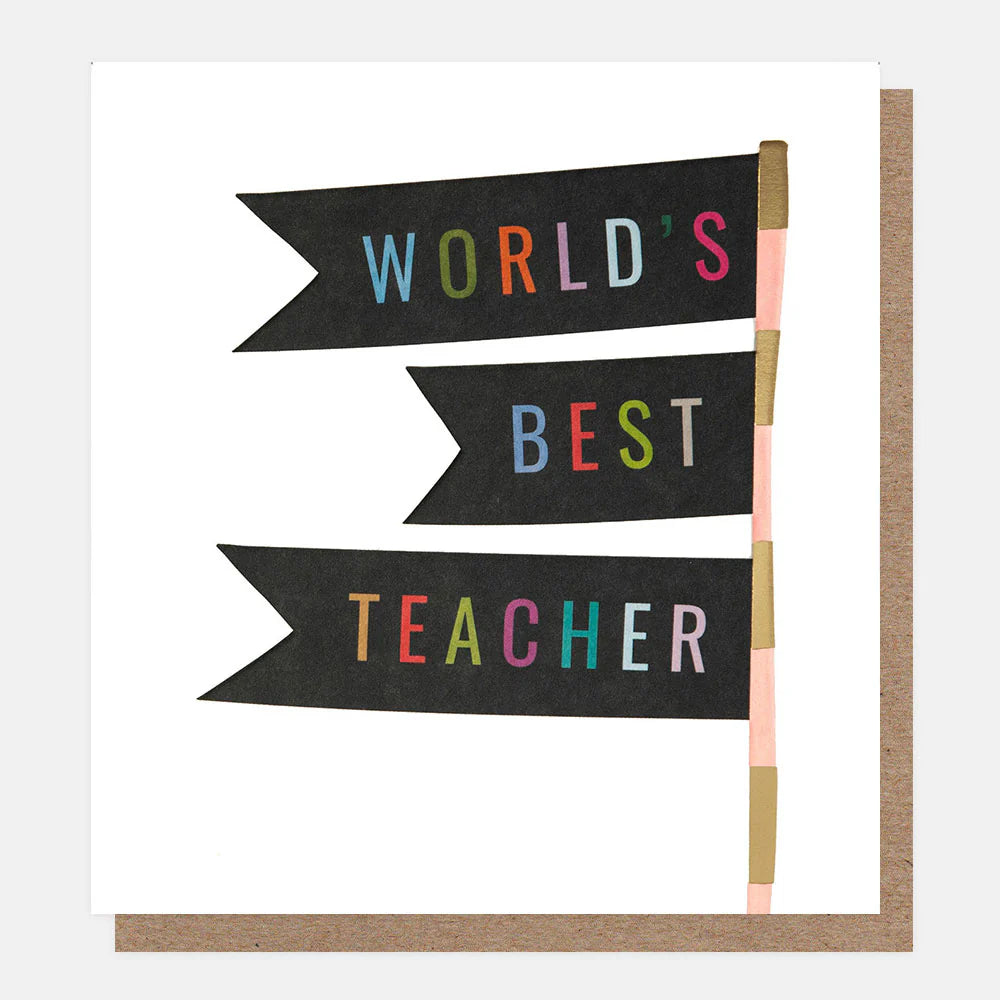 Worlds Best Teacher Card