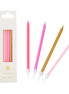 Rose Birthday Candles, 10cm -16 Pack