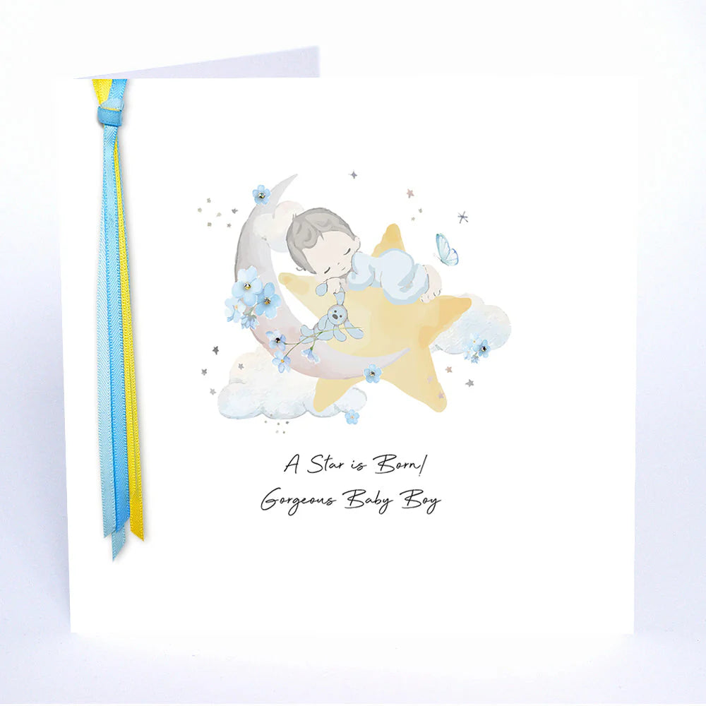 A Star Is Born! Gorgeous Baby Boy Card