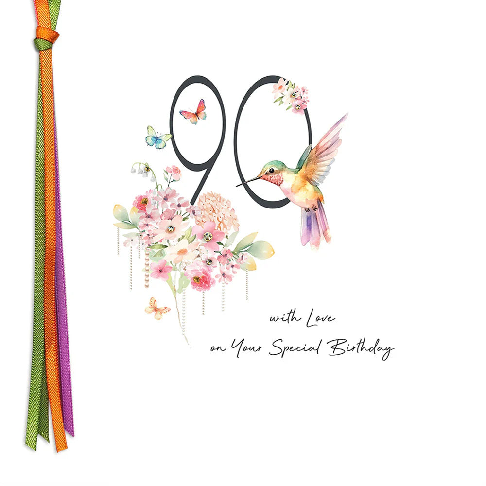 90 With Love On Your Special Birthday Card