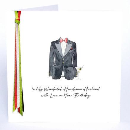 To My Wonderful, Handsome Husband With Love On Your Birthday Card
