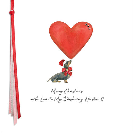 Merry Christmas With Love To My Dash-ing Husband Card
