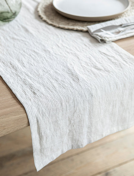 Linen Hazleton Stripe Runner - Flint