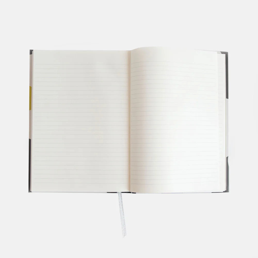 Multi Flower Charcoal Slim Casebound Notebook