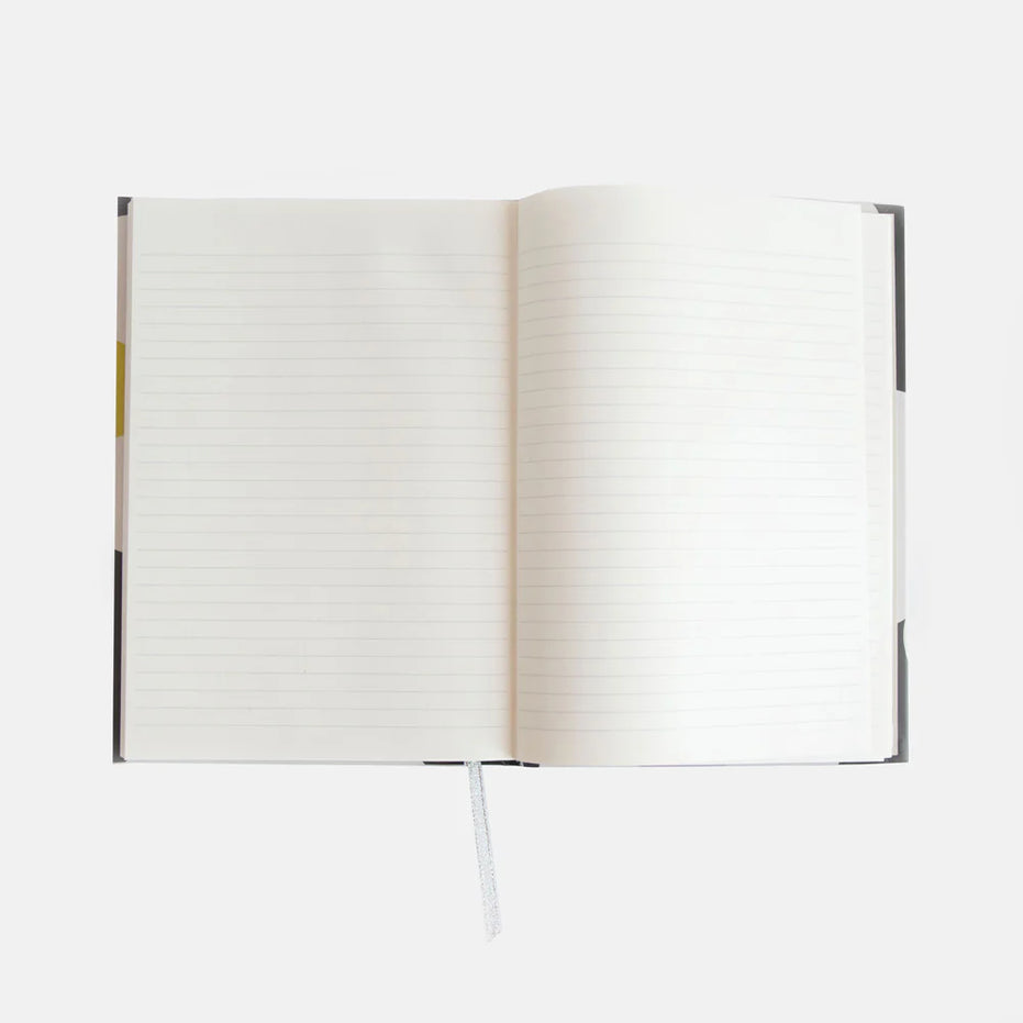 Multi Flower Charcoal Slim Casebound Notebook