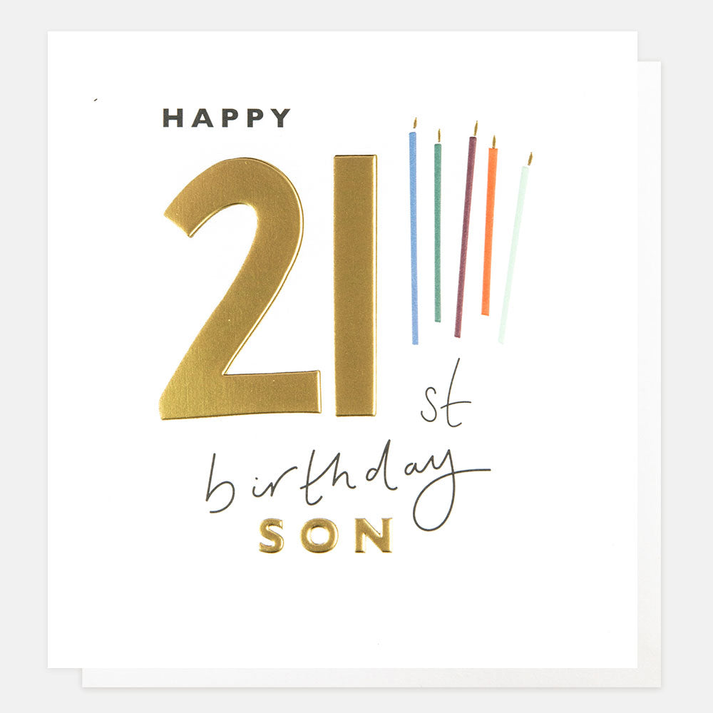 Happy 21st Birthday Son Birthday Card