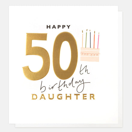 Happy 50th Birthday Daughter Birthday Card