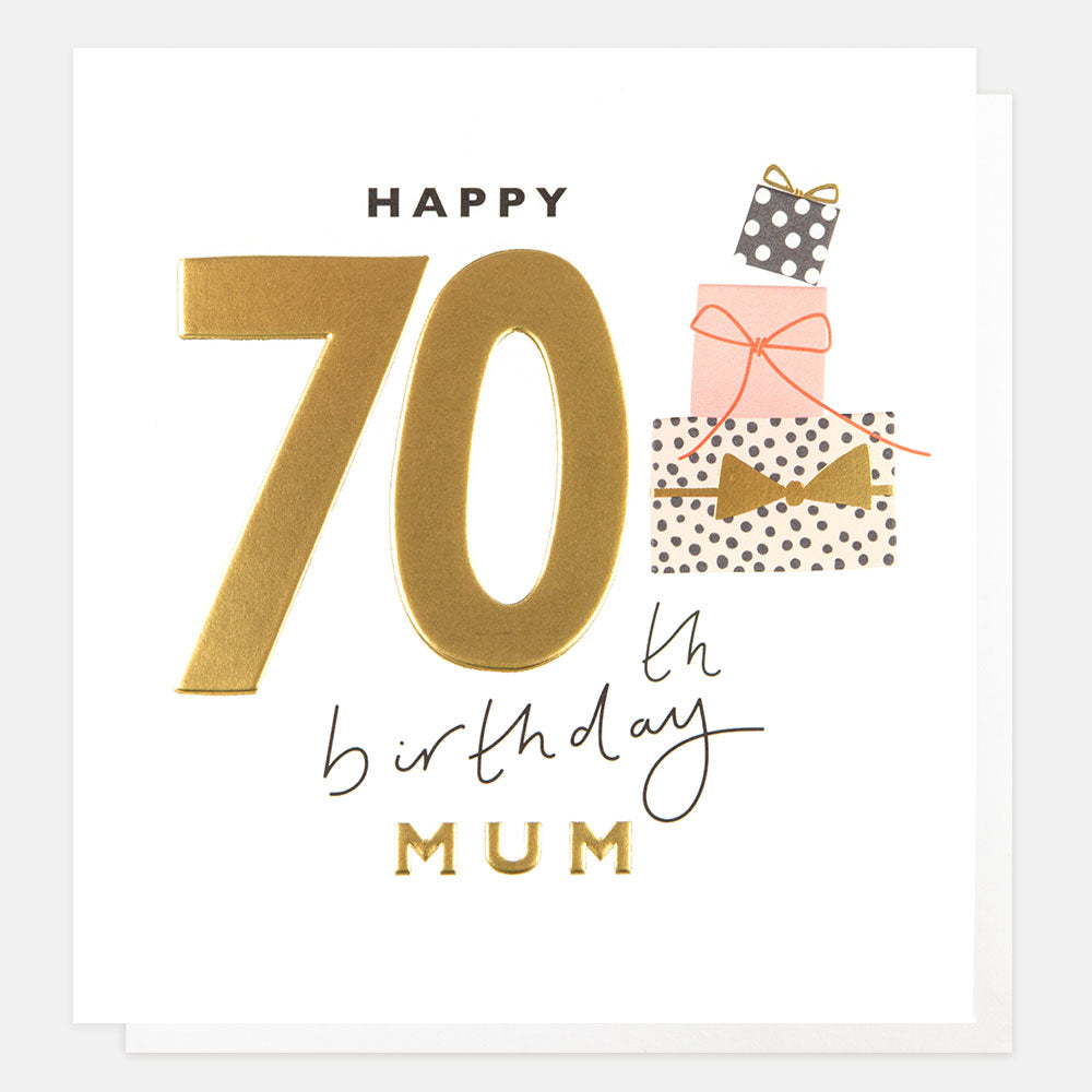 Happy 70th Birthday Mum Birthday Card