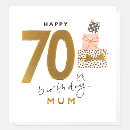 Happy 70th Birthday Mum Birthday Card