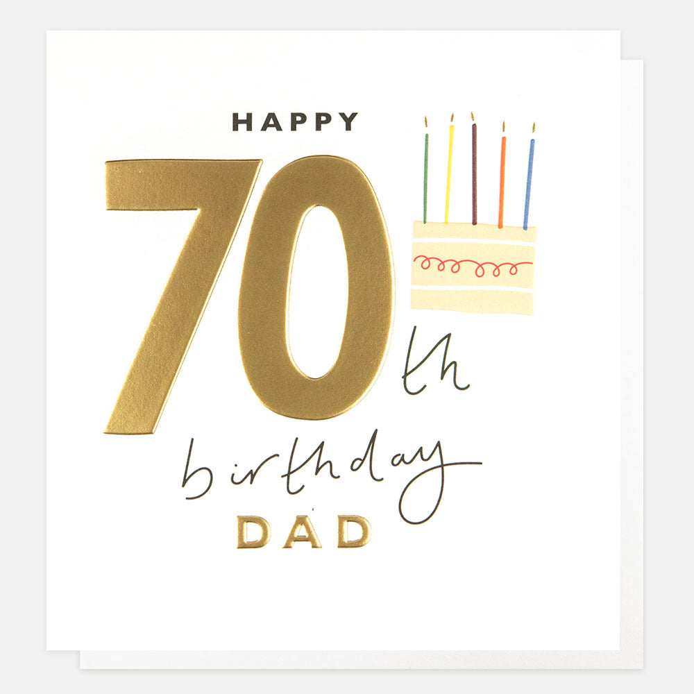 Happy 70th Birthday Dad Birthday Card