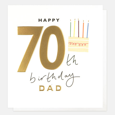 Happy 70th Birthday Dad Birthday Card