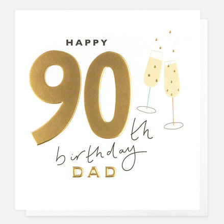 Happy 90th Birthday Dad Birthday Card