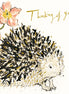 Thinking Of You Hedgehog Gold Foil Card