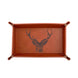 Leather Trinket Tray - Stag Prince