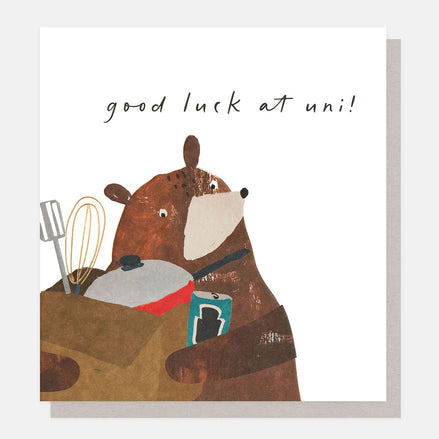 Good Luck At Uni! Bear Card