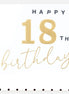 Gold Happy 18th Birthday Card