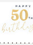 Gold Happy 50th Birthday Card