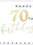 Gold Happy 70th Birthday Card