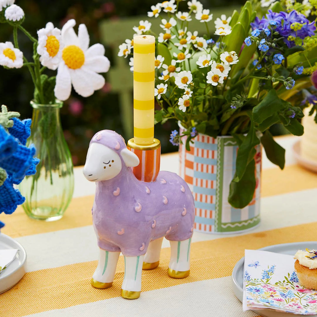 Candle Shop Ceramic Lamb Candle Holder