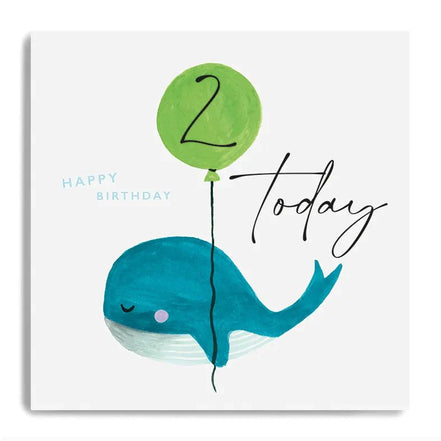 2nd Birthday – Whale Birthday Card